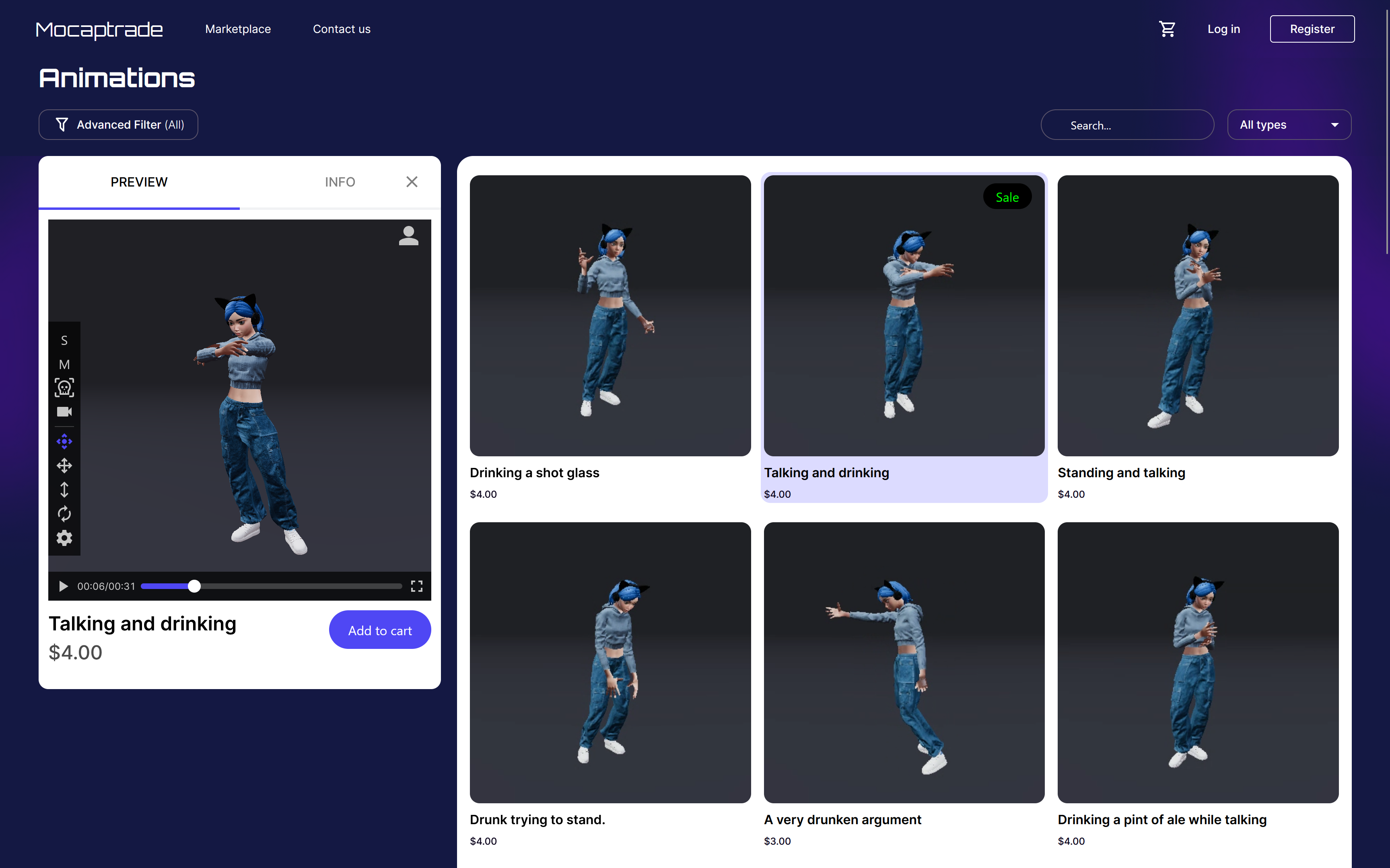 Project's UI mockup