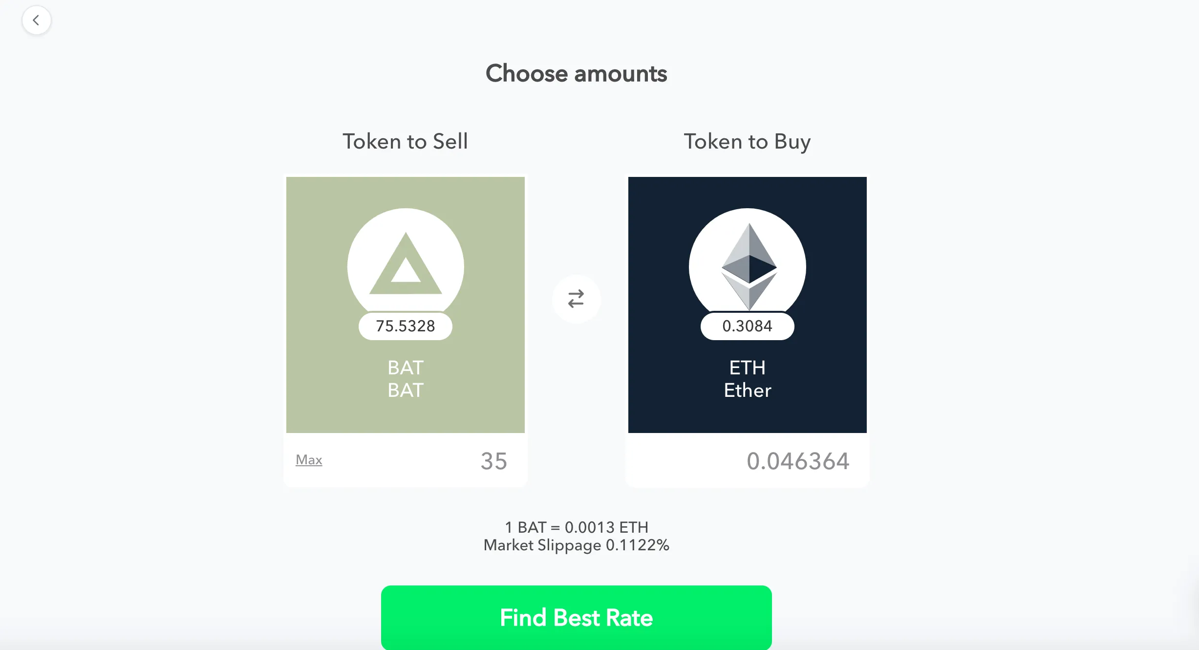Project's UI mockup