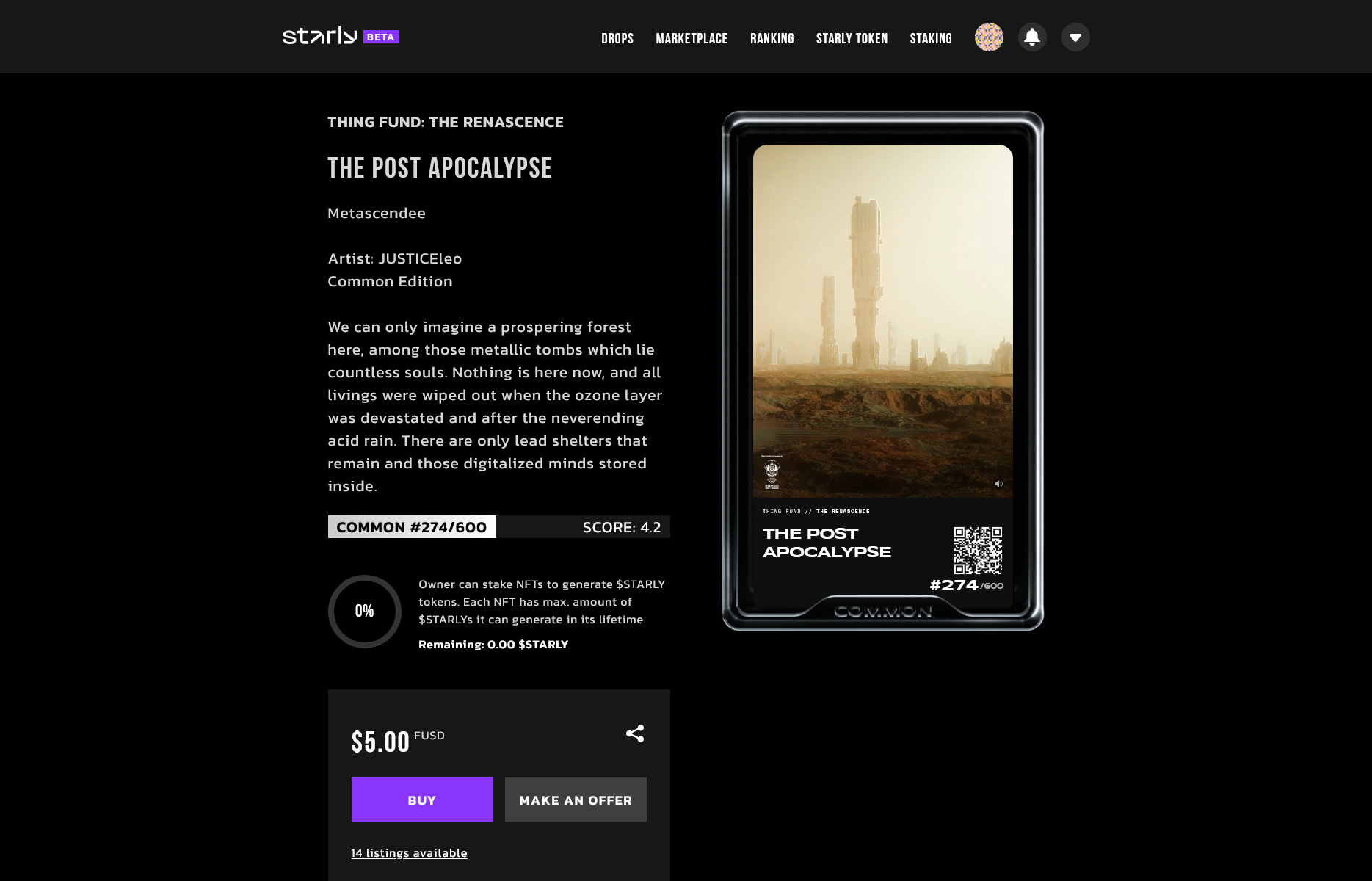 Project's UI mockup